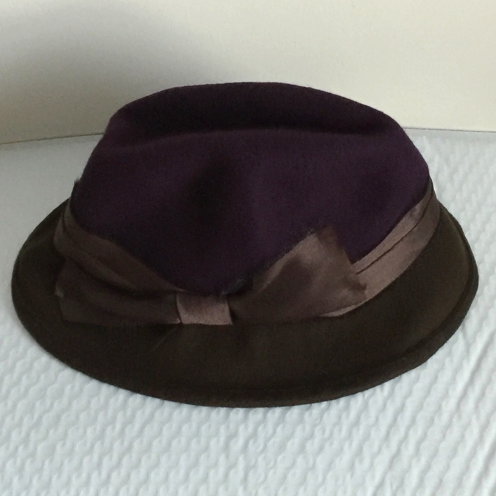 Albertus Swanepoel Brown/Purple Fedora 100% Wool